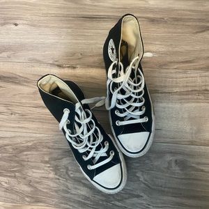 Black platform converse